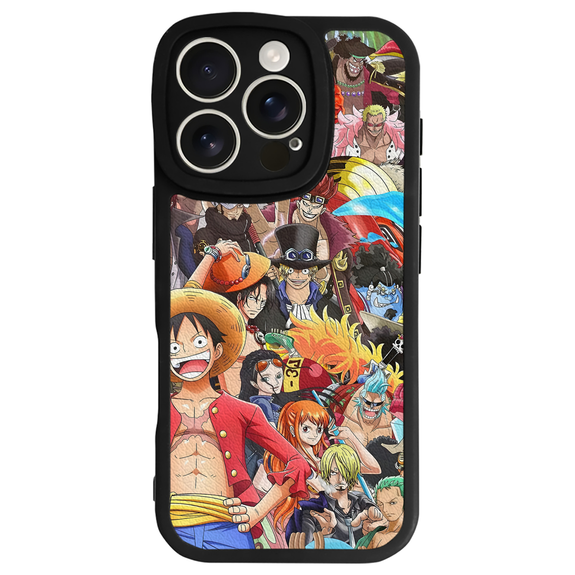 （画像用） ワンピース ONE PIECE 【iPhone 16シリーズ対応】シリコンスマホケース（レザー調） 材質：シリコン